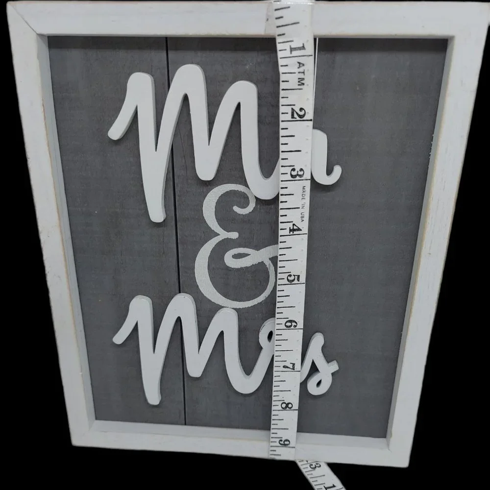 Malden International Designs Rustic Wood Frame Mr & Mrs